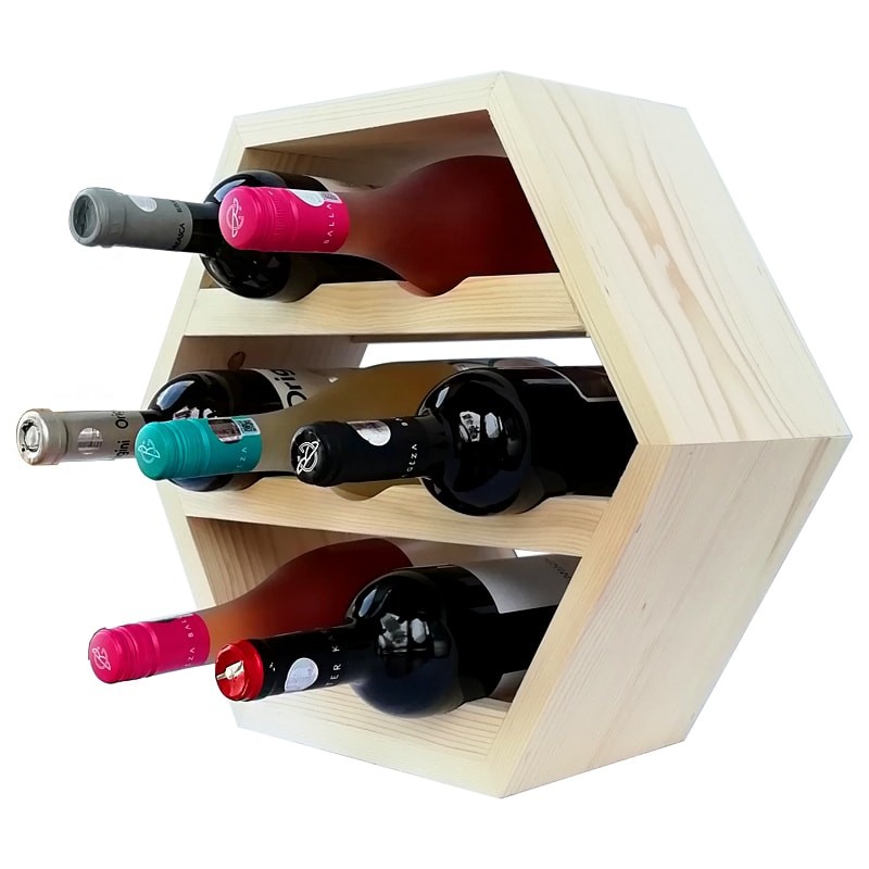 Raft hexagonal 7 sticle vin