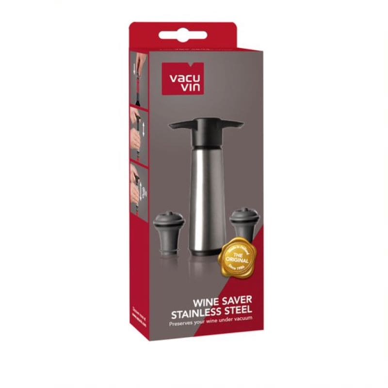 Set pompa vacuumare inox si 2 dopuri